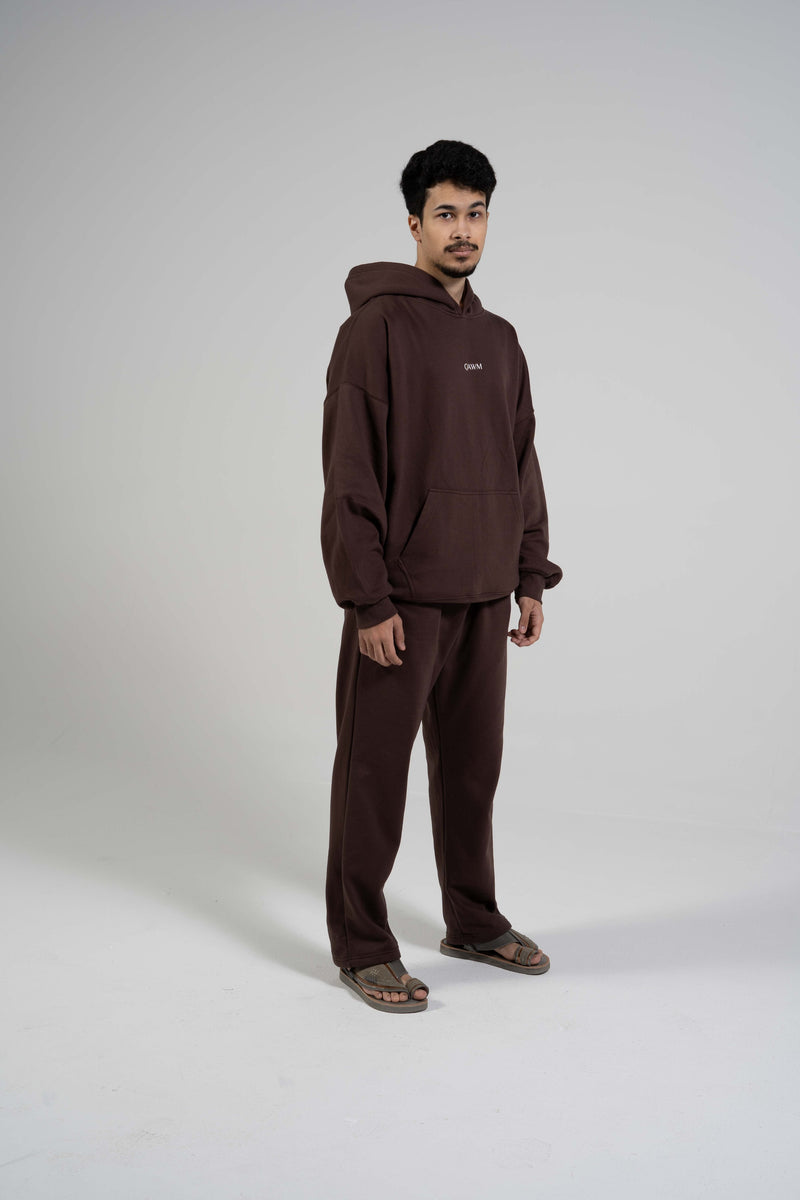 Essential Brown tracksuit Hoodie